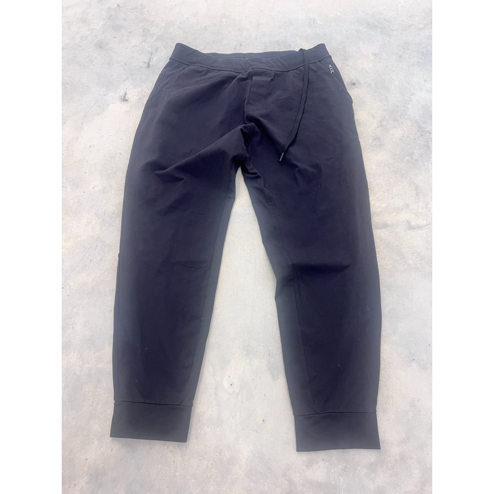 Public Rec All Day Jogger Mens 34/30 Black Drawstring Tapered Leg Workout Active